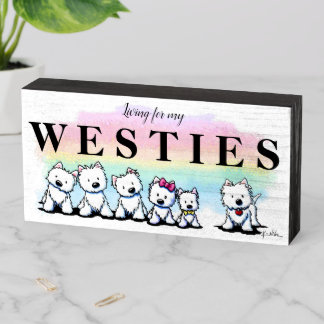 KiniArt Westies Wooden Box Sign