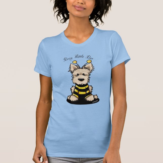 KiniArt Wheaten Scottie Bee T-Shirt (Front)