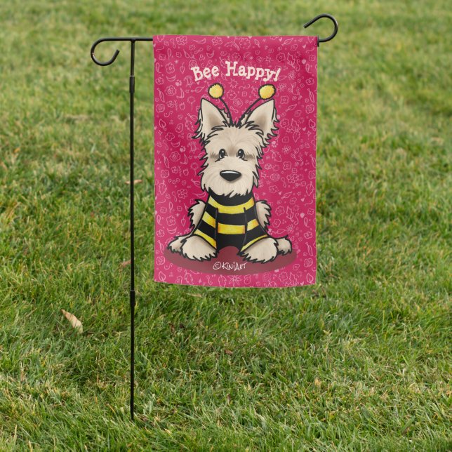 KiniArt Wheaten Scottish Terrier Garden Flag (In SItu)