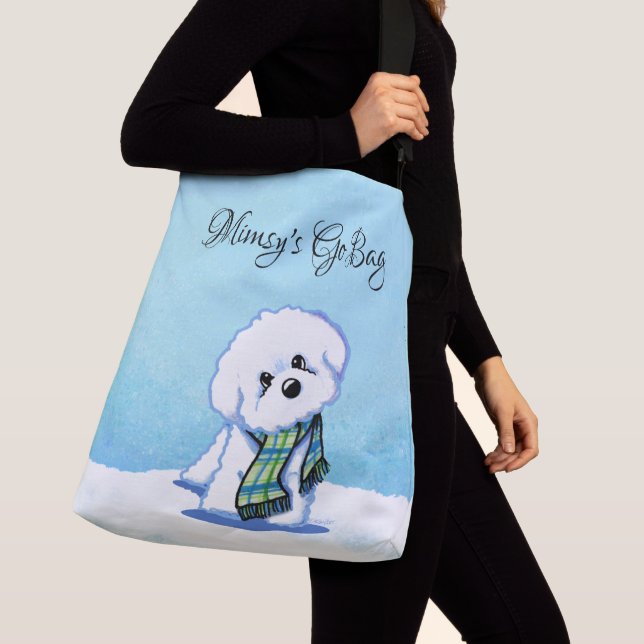 KiniArt Winter Bichon Frise Crossbody Bag (Close Up)