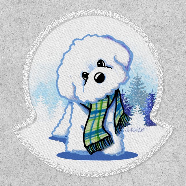 KiniArt Winter Bichon Frise Patch (Front)