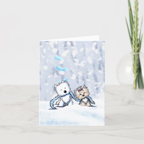 KiniArt Winter Terriers Christmas Card