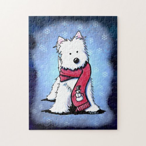 KiniArt Winter Westie Jigsaw Puzzle