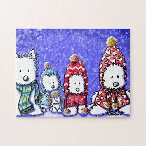 KiniArt Winter Westies Jigsaw Puzzle