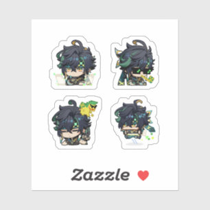 Kinich Genshin Impact 4 Pack Sticker Sheet