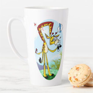 KINK IN MY DRINK GIRAFFE by Jeff Willis Art Latte Mug