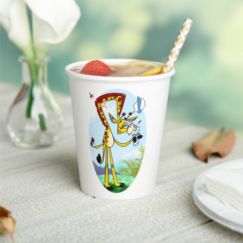 KINK IN MY DRINK GIRAFFE by Jeff Willis Art Paper Cups