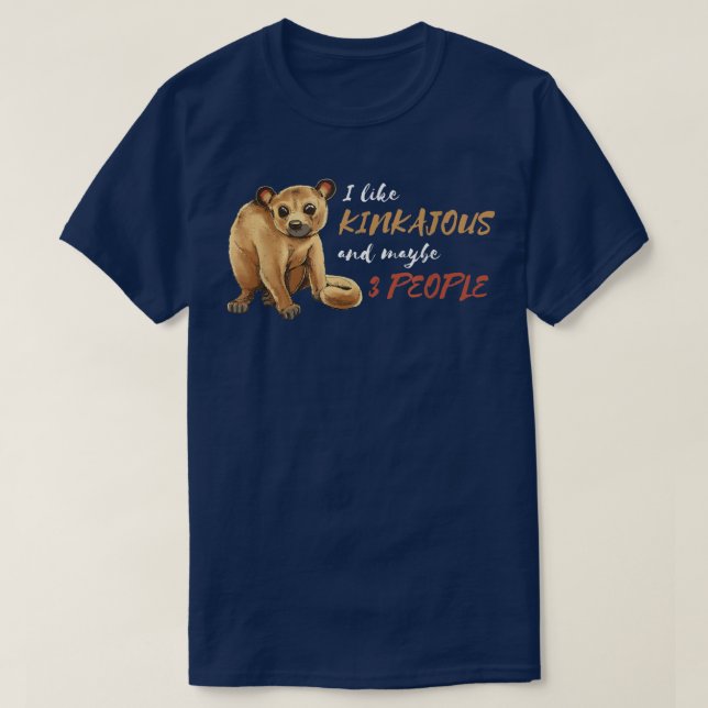 Kinkajou 3 People Wildlife Animal Honey Bear Night T-Shirt (Design Front)