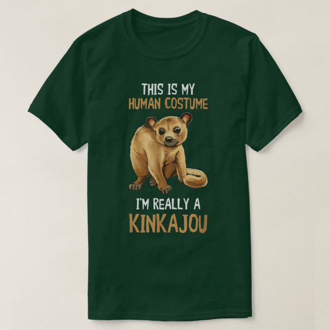 Kinkajou Human Costume Night Ape Animal Kinkajou L T-Shirt (Design Front)