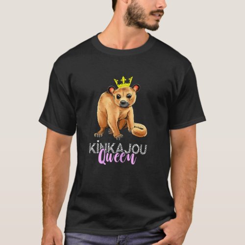 Kinkajou Queen Prehensile Animal Kinkajou  Crown T_Shirt