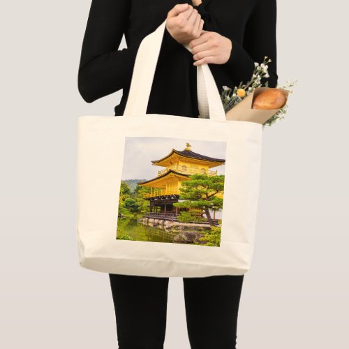 Kinkaku_ji golden pavilion Kyoto Large Tote Bag