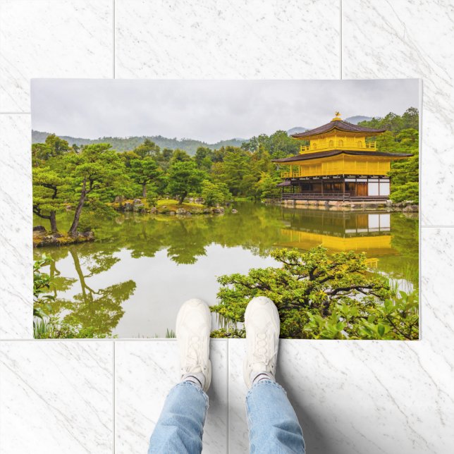 Kinkaku-ji Or Golden Pavilion And Pond, Kyoto Doormat (Indoor)