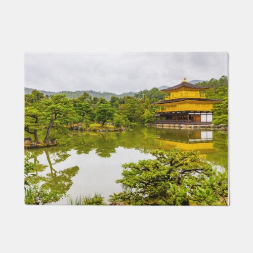 Kinkaku_ji Or Golden Pavilion And Pond Kyoto Doormat