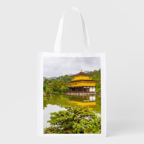 Kinkaku_ji Or Golden Pavilion And Pond Kyoto Grocery Bag