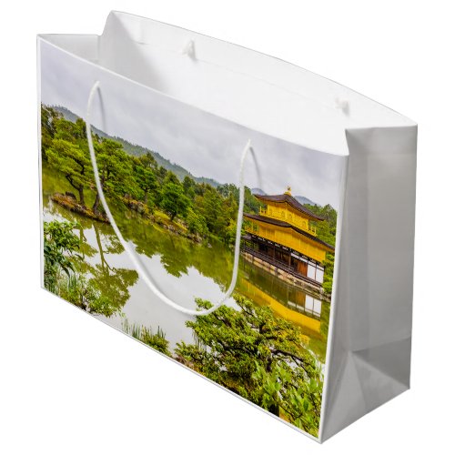 Kinkaku_ji Or Golden Pavilion And Pond Kyoto Large Gift Bag