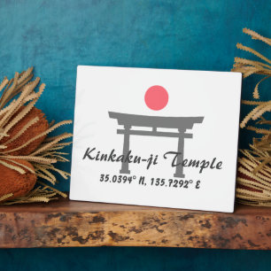 Kinkaku-ji Temple Latitude Longitude Plaque