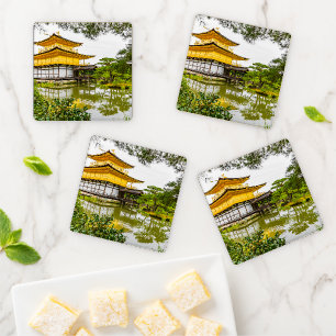 Kinkaku-ji, the golden pavilion, Kyoto Coaster Set