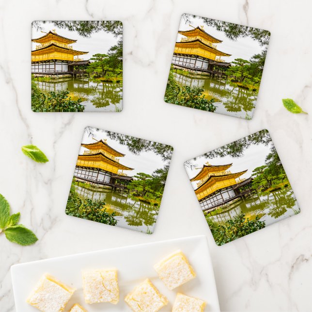 Kinkaku-ji, the golden pavilion, Kyoto Coaster Set (In Situ)