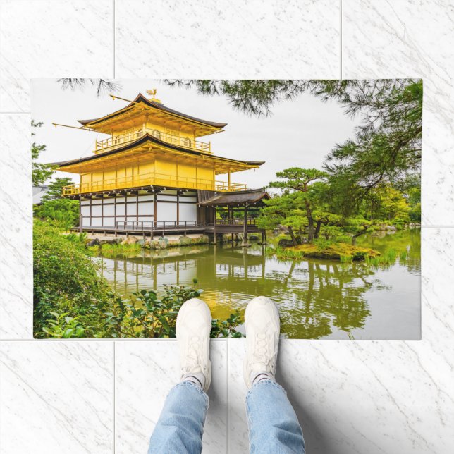 Kinkaku-ji, the golden pavilion, Kyoto Doormat (Indoor)
