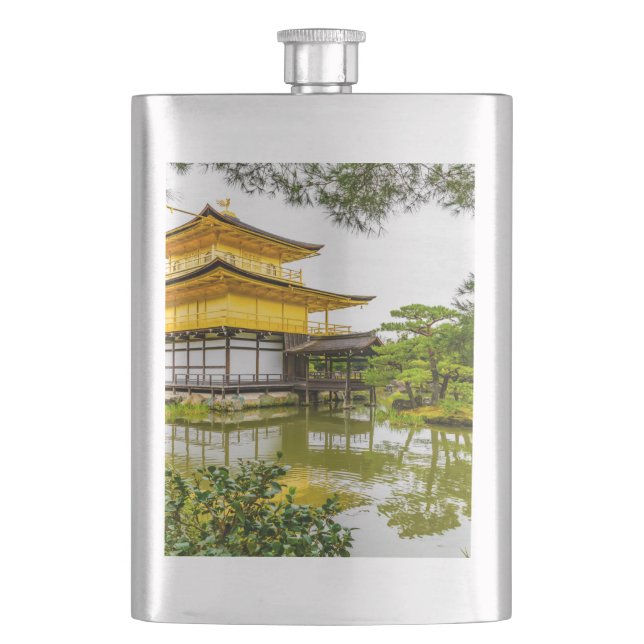 Kinkaku-ji, the golden pavilion, Kyoto Flask (Front)