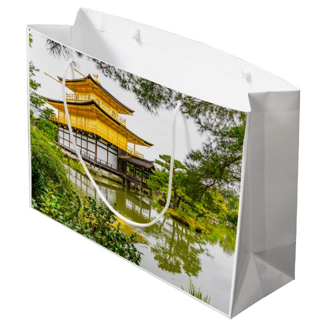 Kinkaku-ji, the golden pavilion, Kyoto Large Gift Bag (Back Angled)