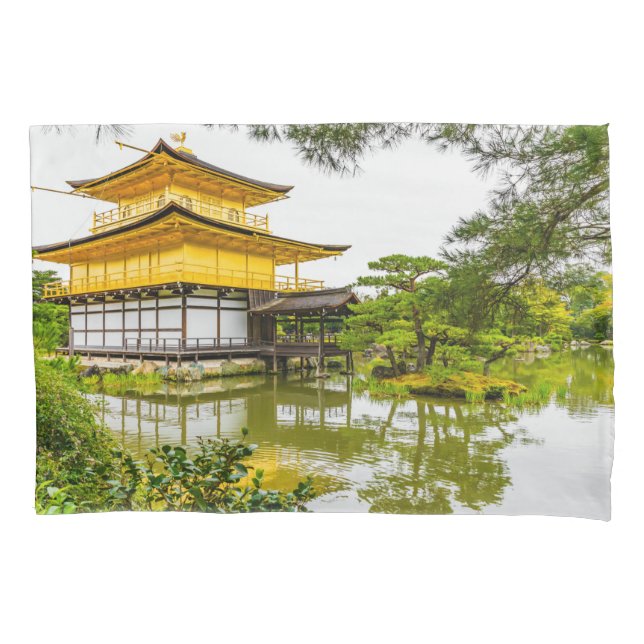 Kinkaku-ji, the golden pavilion, Kyoto Pillow Case (Front)