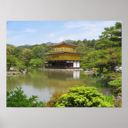 Kinkaku_ji the Golden Pavilion Temple Kyoto Poster