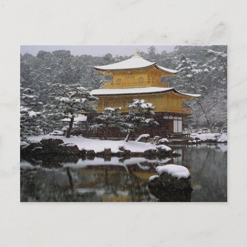 Kinkaku Snow Postcard