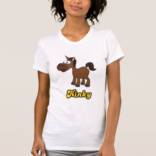 Kinky Black Unicorn With Afro T_Shirt