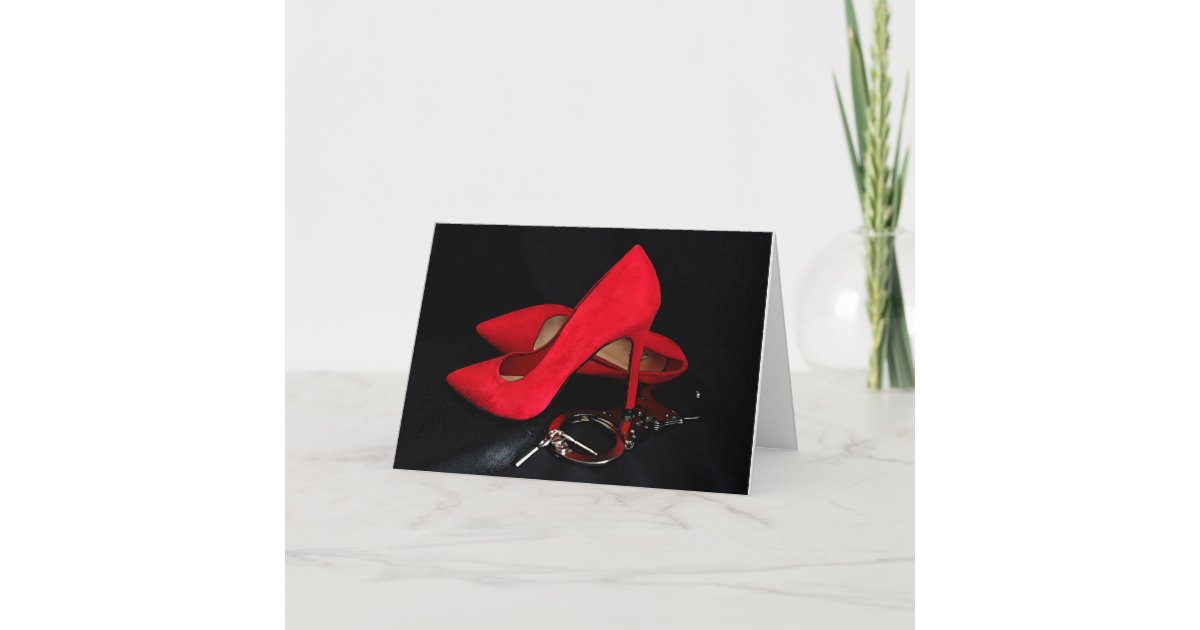 KINKY HANDCUFFS BIRTHDAY CARD | Zazzle