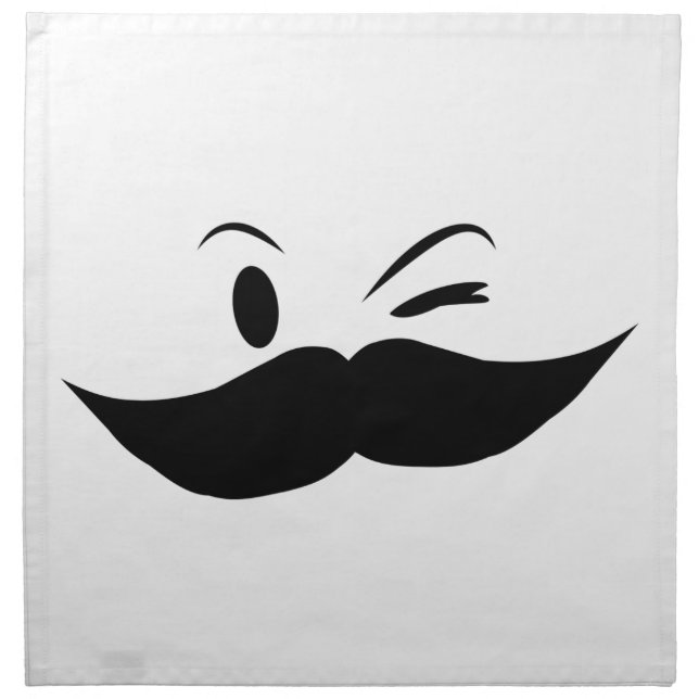 Kinky Mustache Cloth Napkin (Front)