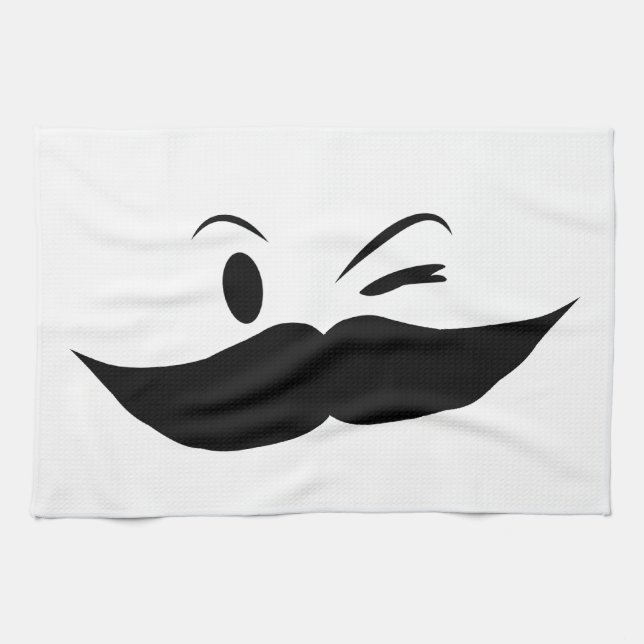 Kinky Mustache Kitchen Towel (Horizontal)