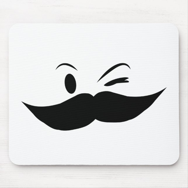 Kinky Mustache Mouse Pad (Front)