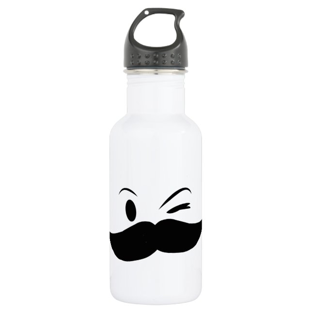Kinky Mustache Water Bottle (Front)