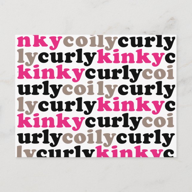 kinkycurlycoily postcards (Front)