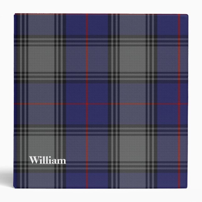 Kinnaird Clan Custom Tartan Plaid Binder (Front)