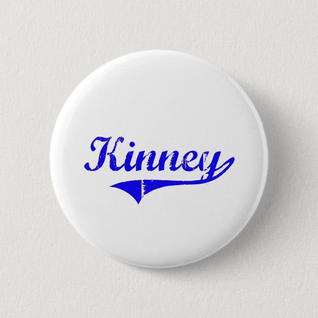 Kinney Surname Classic Style Pinback Button (Front)