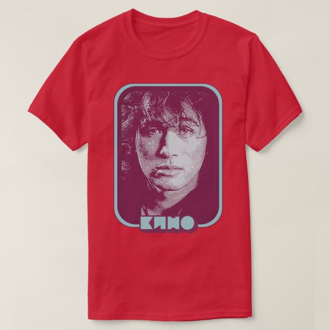 KINO Viktor Tsoi Retro Fan Design T-Shirt (Design Front)