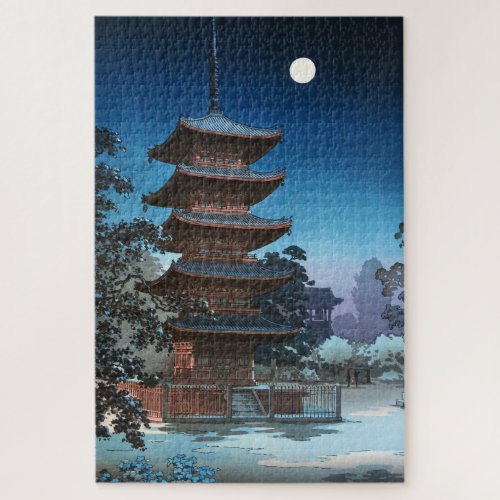 Kinryuzan Temple in Asakusa by Tsuchiya Koitsu Jigsaw Puzzle