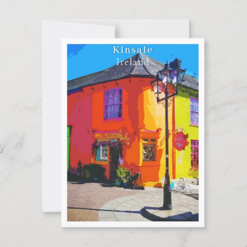 Kinsale Cork Ireland Retro Style Postcard
