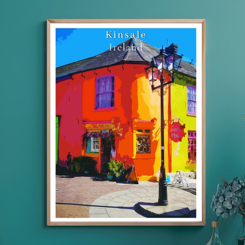 Kinsale Cork Ireland Retro Style  Poster