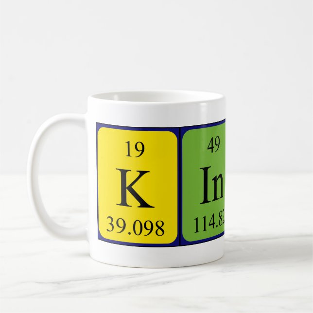 Kinsey periodic table name mug (Left)