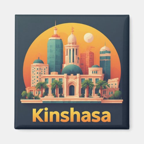 Kinshasa Congo Travel Gift For Visitors 🗺️ Magnet
