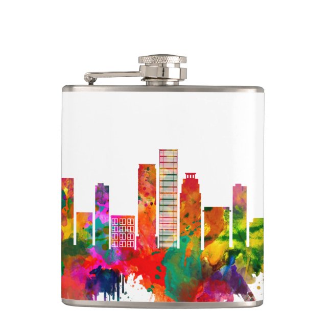 Kinshasa DR Congo Skyline Flask (Front)
