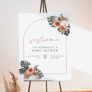 KINSLEY Boho Terracotta Baby Shower Welcome Foam Board