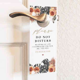 KINSLEY Boho Terracotta Do Not Disturb Hotel Door Door Hanger