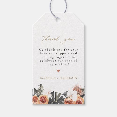 KINSLEY Boho Terracotta Palm Thank You Gift Tags