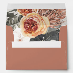 KINSLEY Boho Tropical Floral Terracotta Envelope