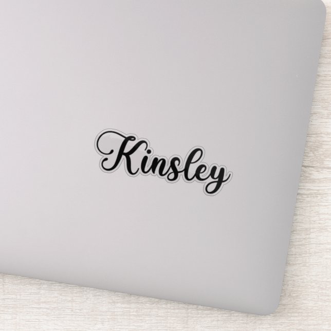 Kinsley Name - Handwritten Calligraphy Sticker (Detail)