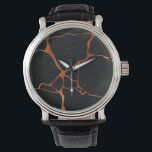 Kintsugi 1C Black Leather Watch<br><div class="desc">Black Leather repaired with Copper,  using the Japanese art of Kintsugi. As a philosophy,  it treats breakage and repair as part of the history of an object,  rather than something to disguise.</div>